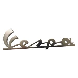 Schriftzug "Vespa" Beinschild vorne