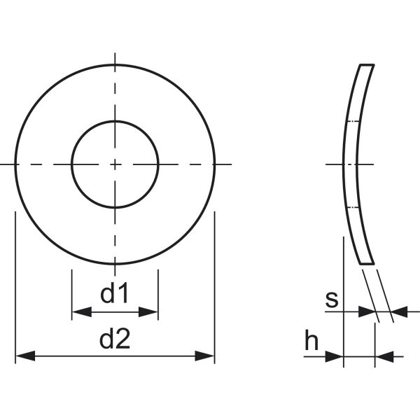 Federscheibe M5 verzinkt, gewölbt DIN137A