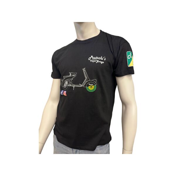 T-Shirt "Prutschis Vespa Garage" schwarz Gr. M