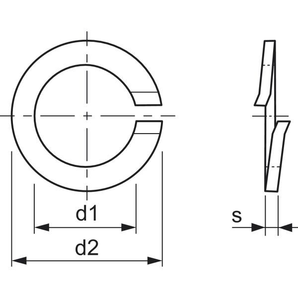 Federring M7 verzinkt DIN127A