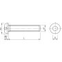 Linsenschraube M5x12mm verzinkt, Torx ISO7380-1
